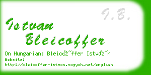 istvan bleicoffer business card